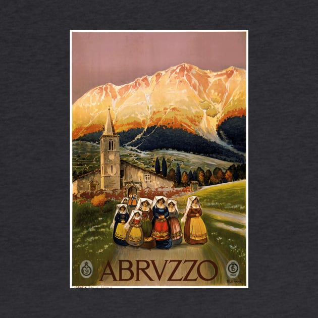 Abruzzo, Italy Vintage Travel Poster Design by Naves